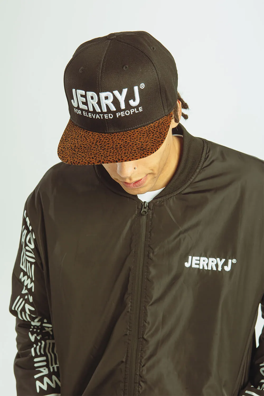 Leopard Print Visor Black Snapback