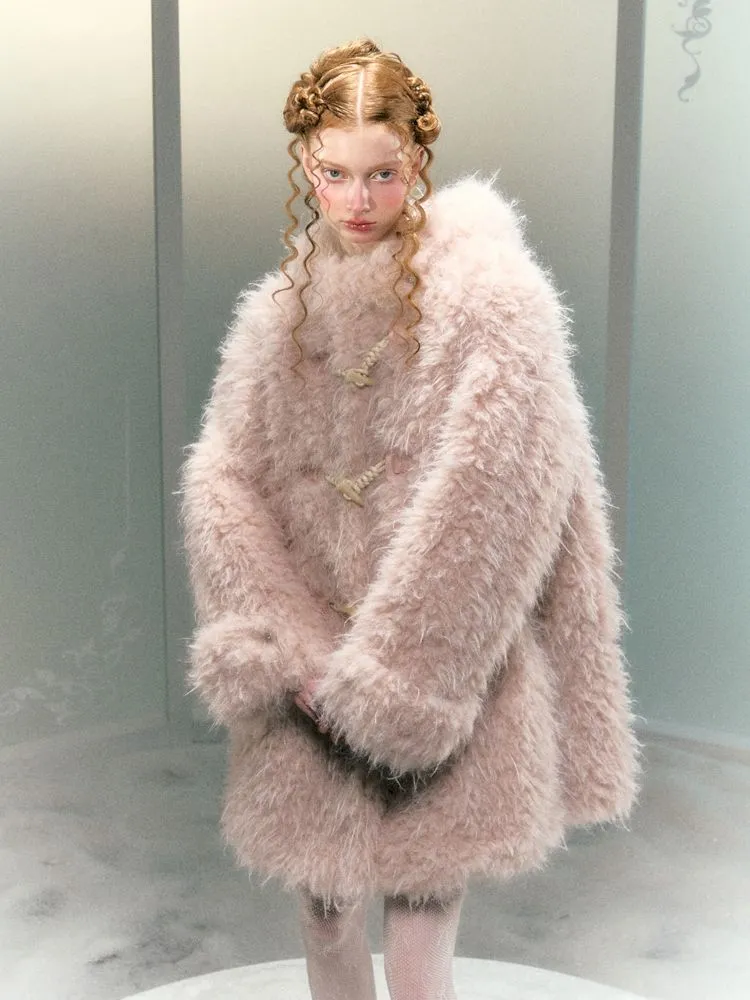 Loose Faux Fur Cotton Jacket Coat【s0000006032】