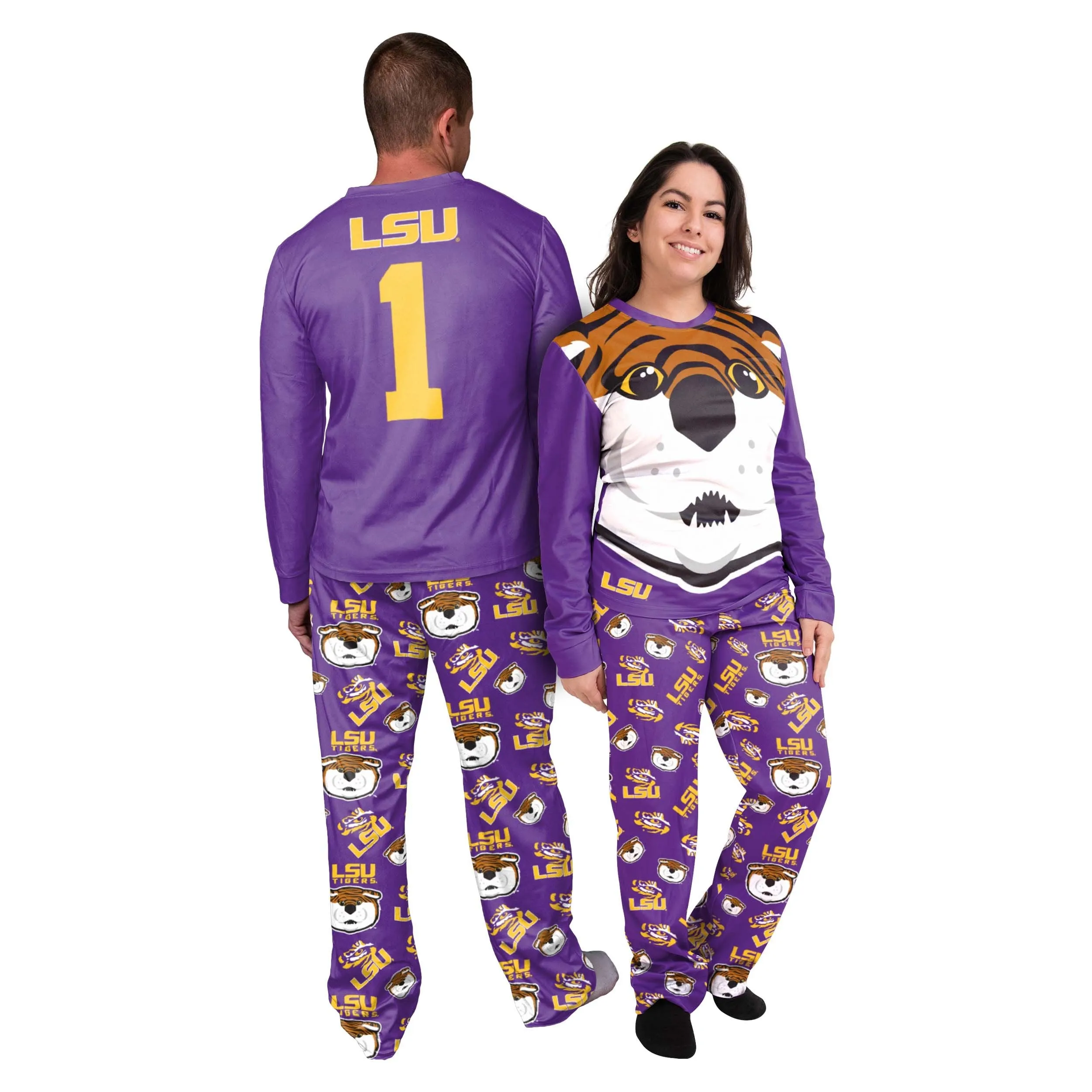 LSU Tigers NCAA Womens Mike the Tiger Mascot Pajamas