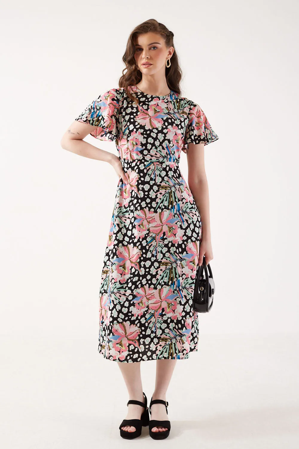 Marc Angelo Flutter Sleeve Dress