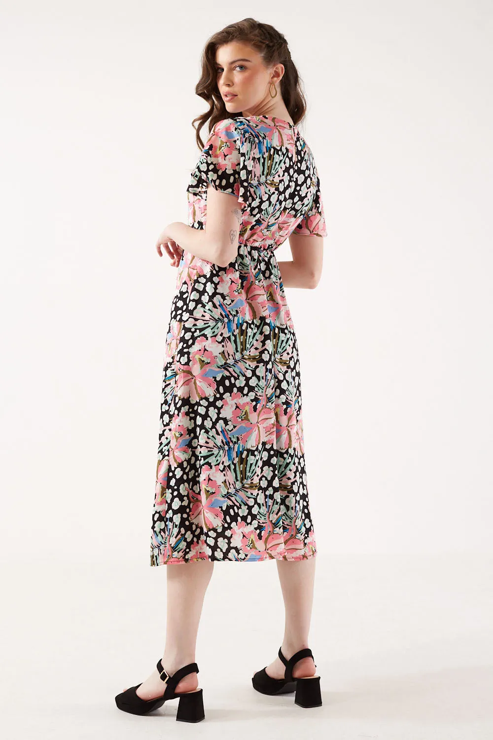 Marc Angelo Flutter Sleeve Dress