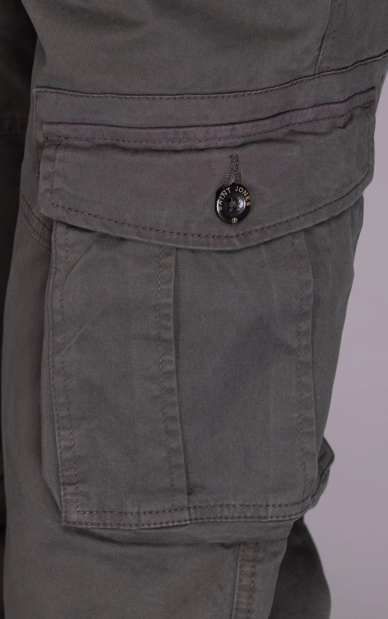 MEN STRAIGHTFIT LOOSE CARGO-Dark grey