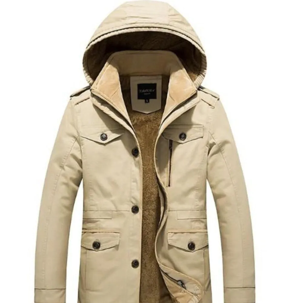 Mens Hooded Trench Coat