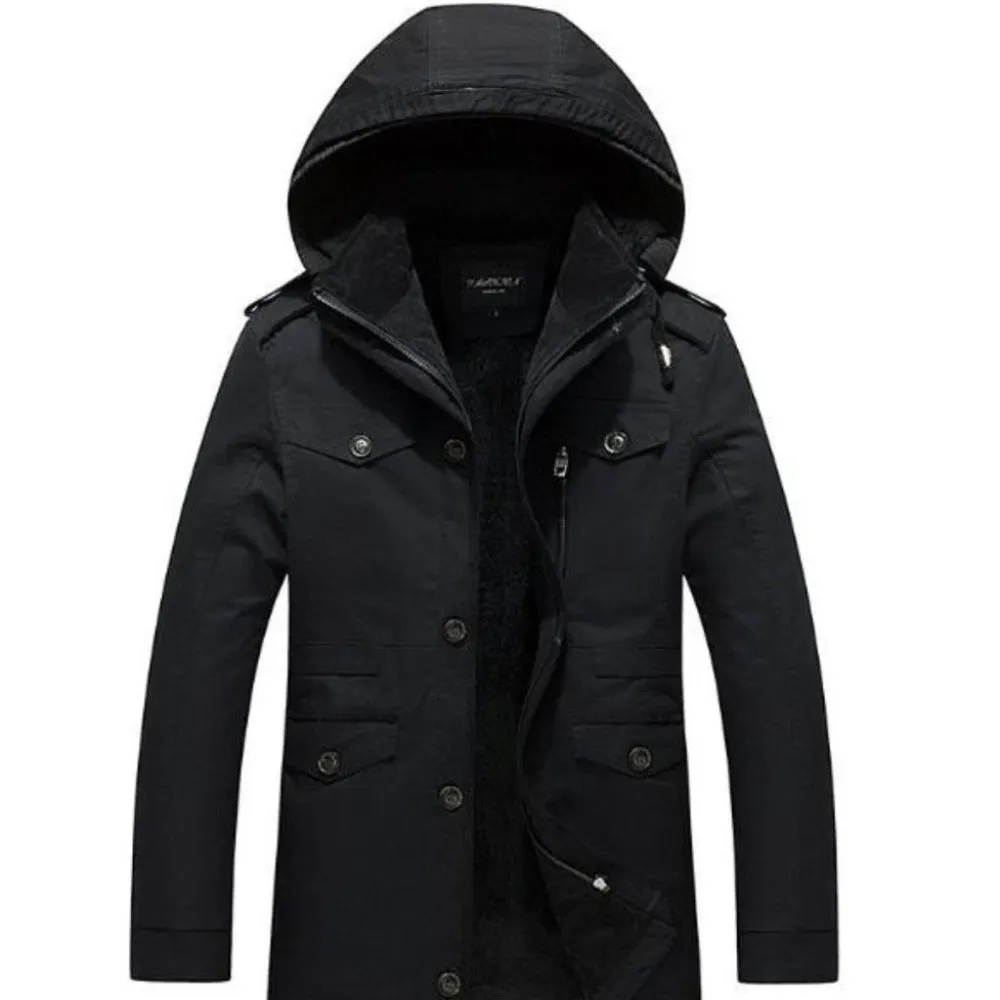 Mens Hooded Trench Coat