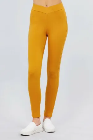 Mid-rise Ponte Pants