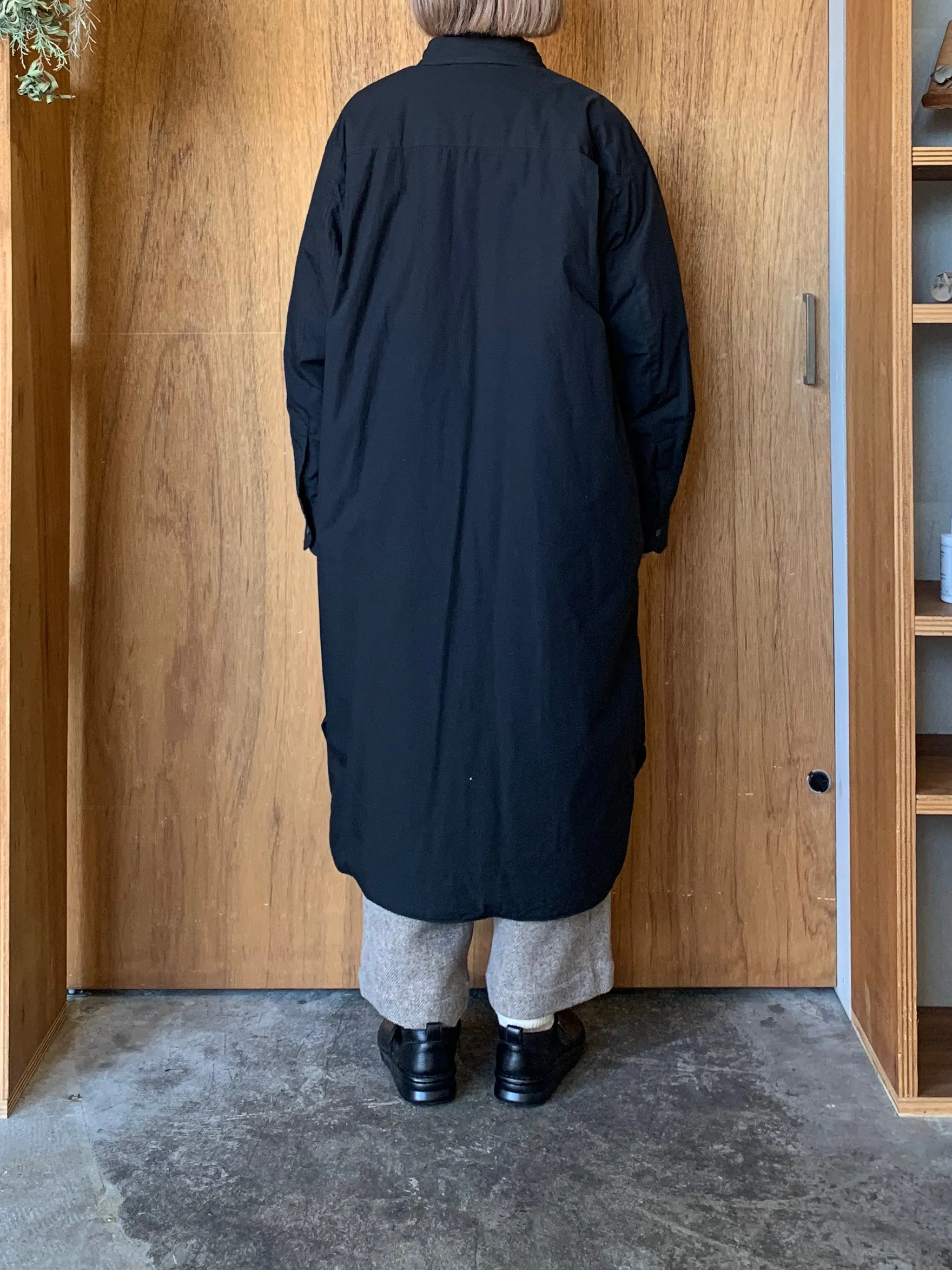 miffew / LONG DOWN SHIRTS ONEPIECE（BK）