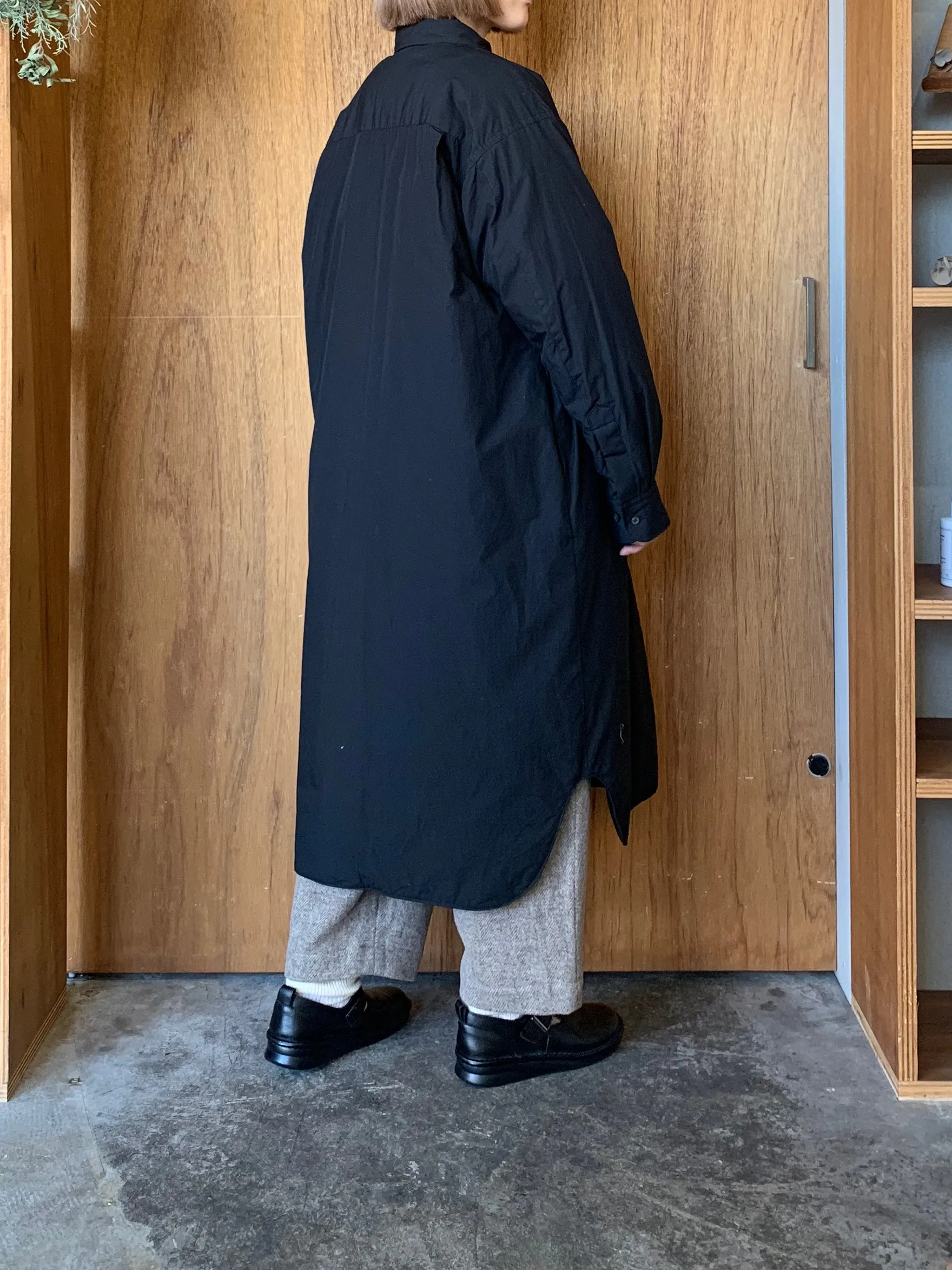 miffew / LONG DOWN SHIRTS ONEPIECE（BK）