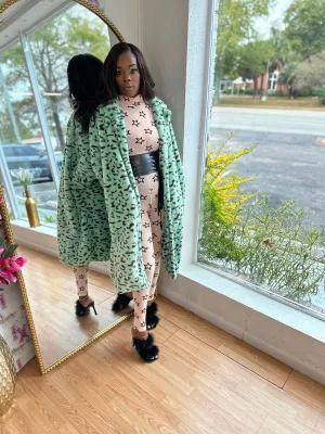 MINT LEOPARD COAT