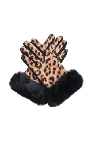 Miss Sparrow Soft Leopard Print Gloves GL08