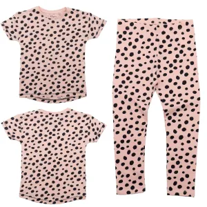 Mothercare Girls 2-piece Pyjama Set Pink Leopard Print PJs Cotton Jersey Short Sleeve with Trousers