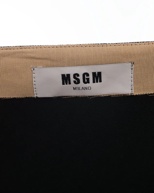 MSGM Black Ruffle Skirt with Front Slit - 8