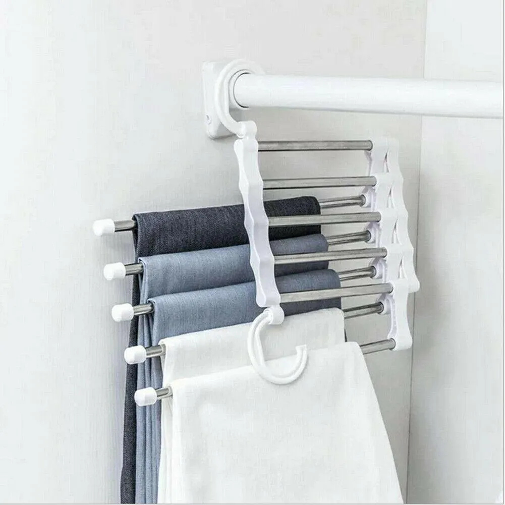 Multi-Layer Hanging Pants Storage Rack Five in One hundred Magical Magic Hanger