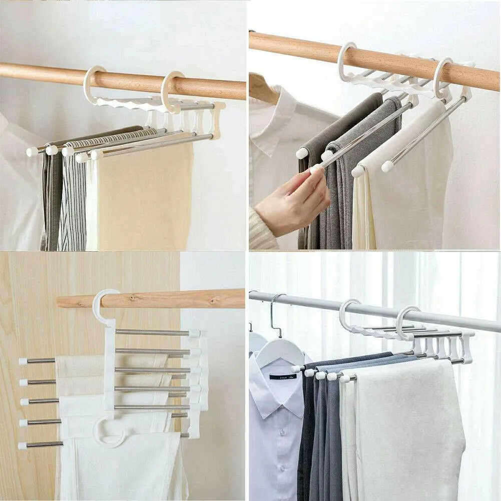Multi-Layer Hanging Pants Storage Rack Five in One hundred Magical Magic Hanger