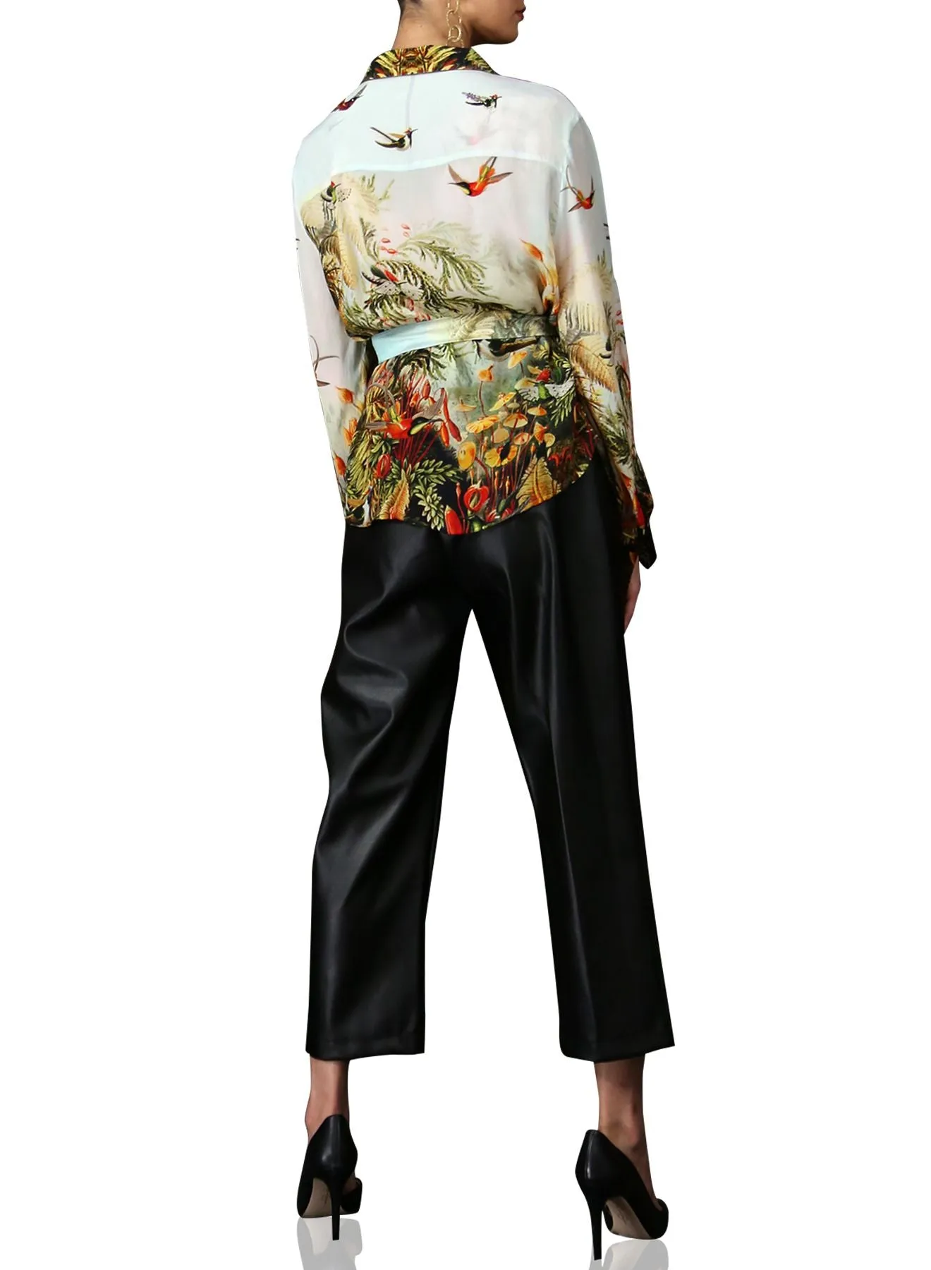 Nature Print Silk Shirt