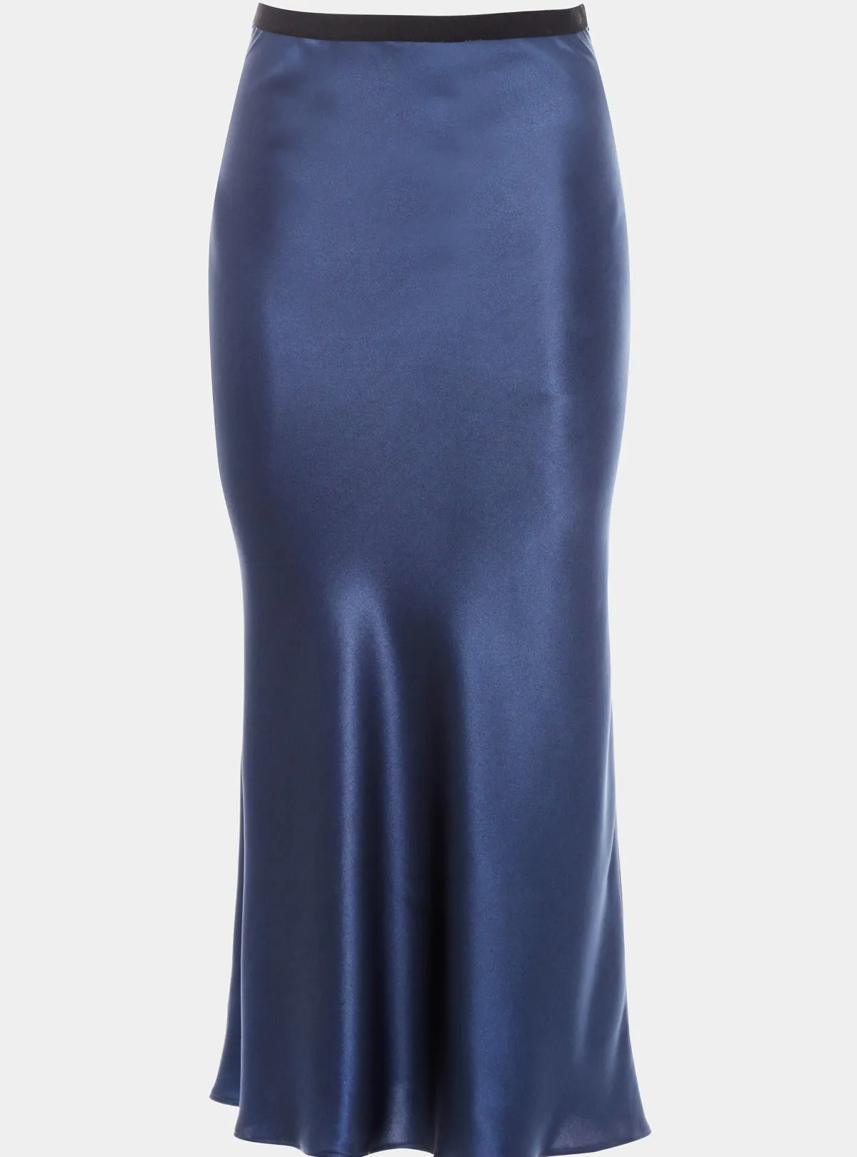 NAVY BLUE SILK SKIRT