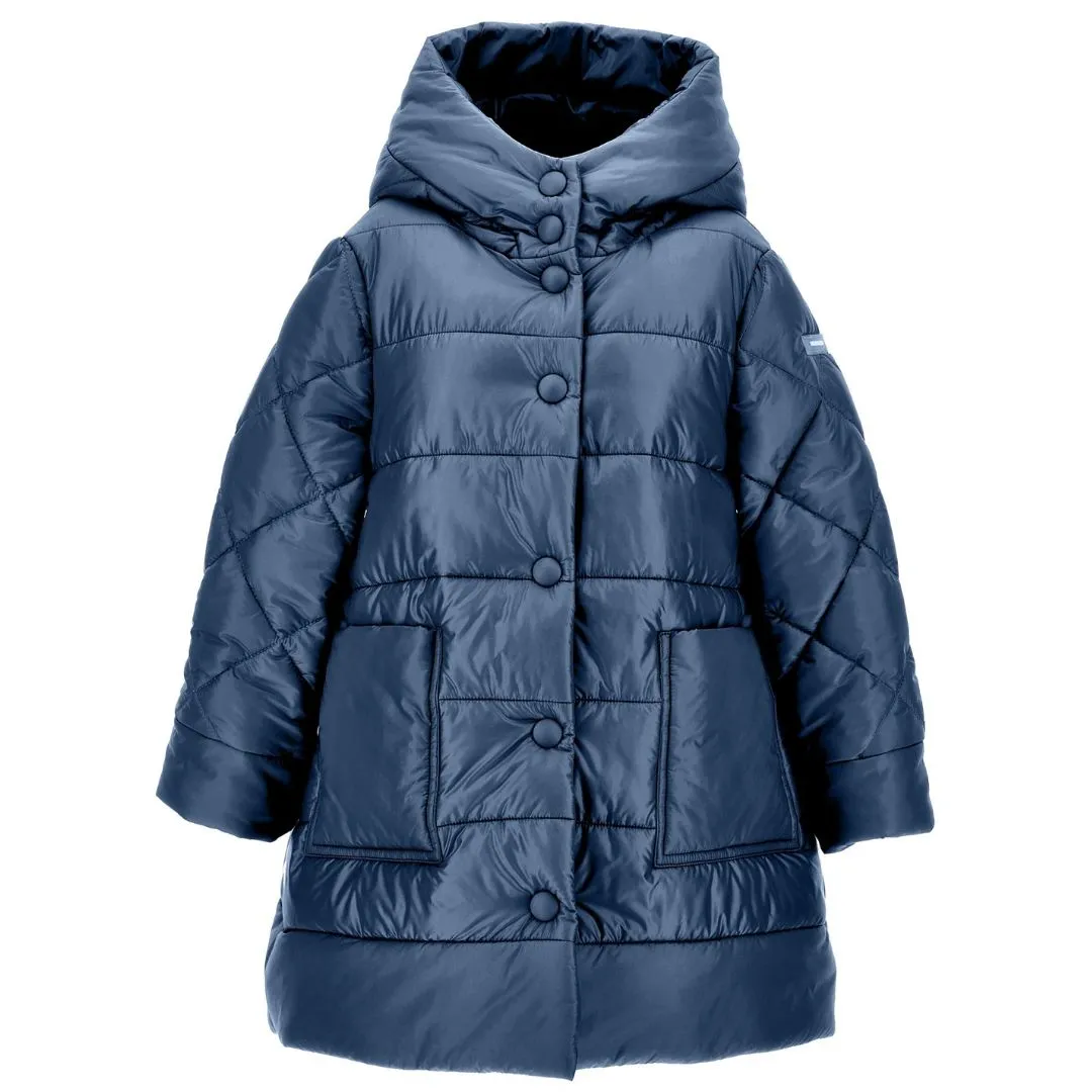 Navy Hooded Puffer Coat