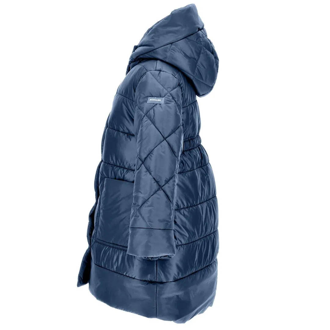 Navy Hooded Puffer Coat