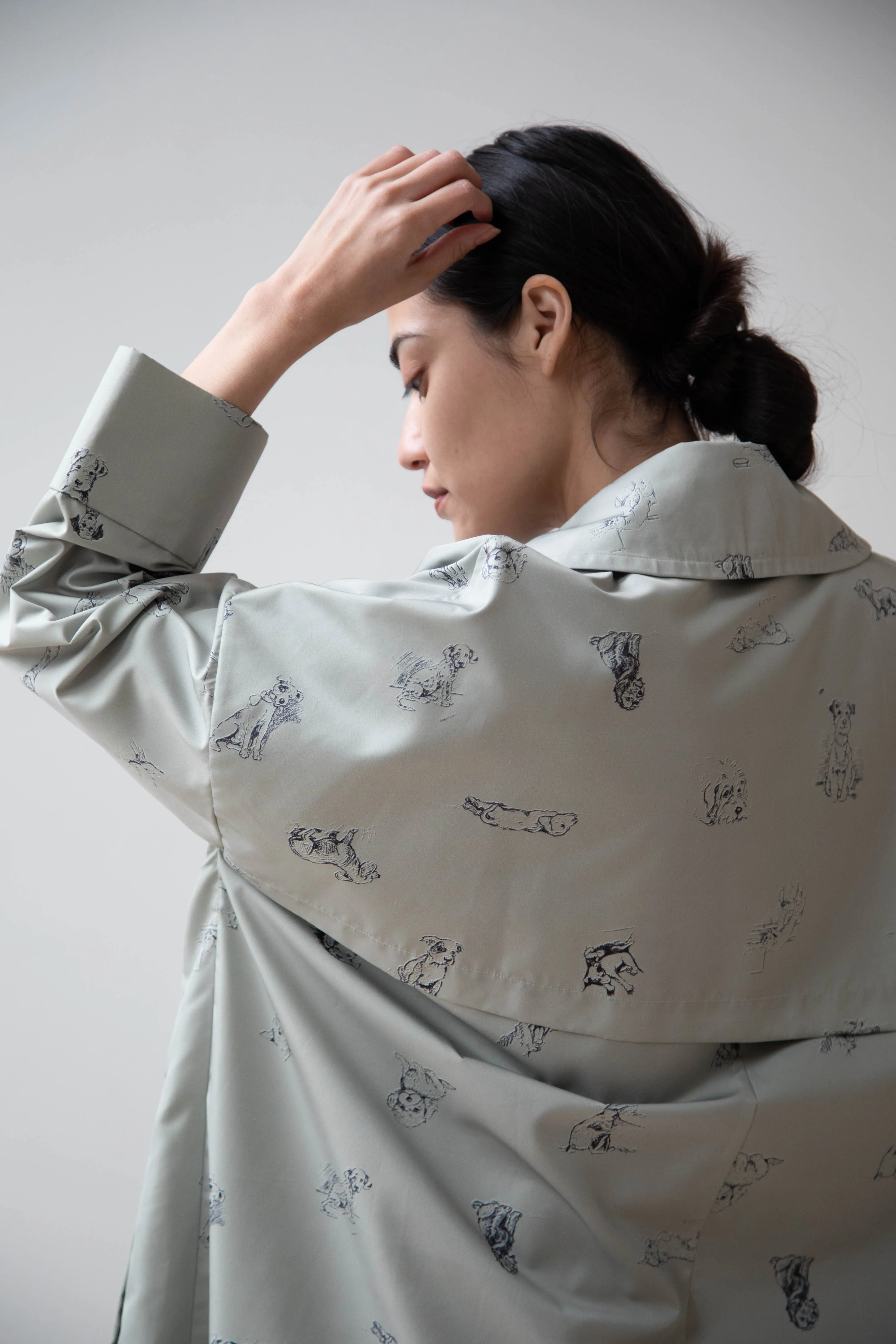 Old Man's Tailor | Sketchbook Umbrella Coat with Dogs