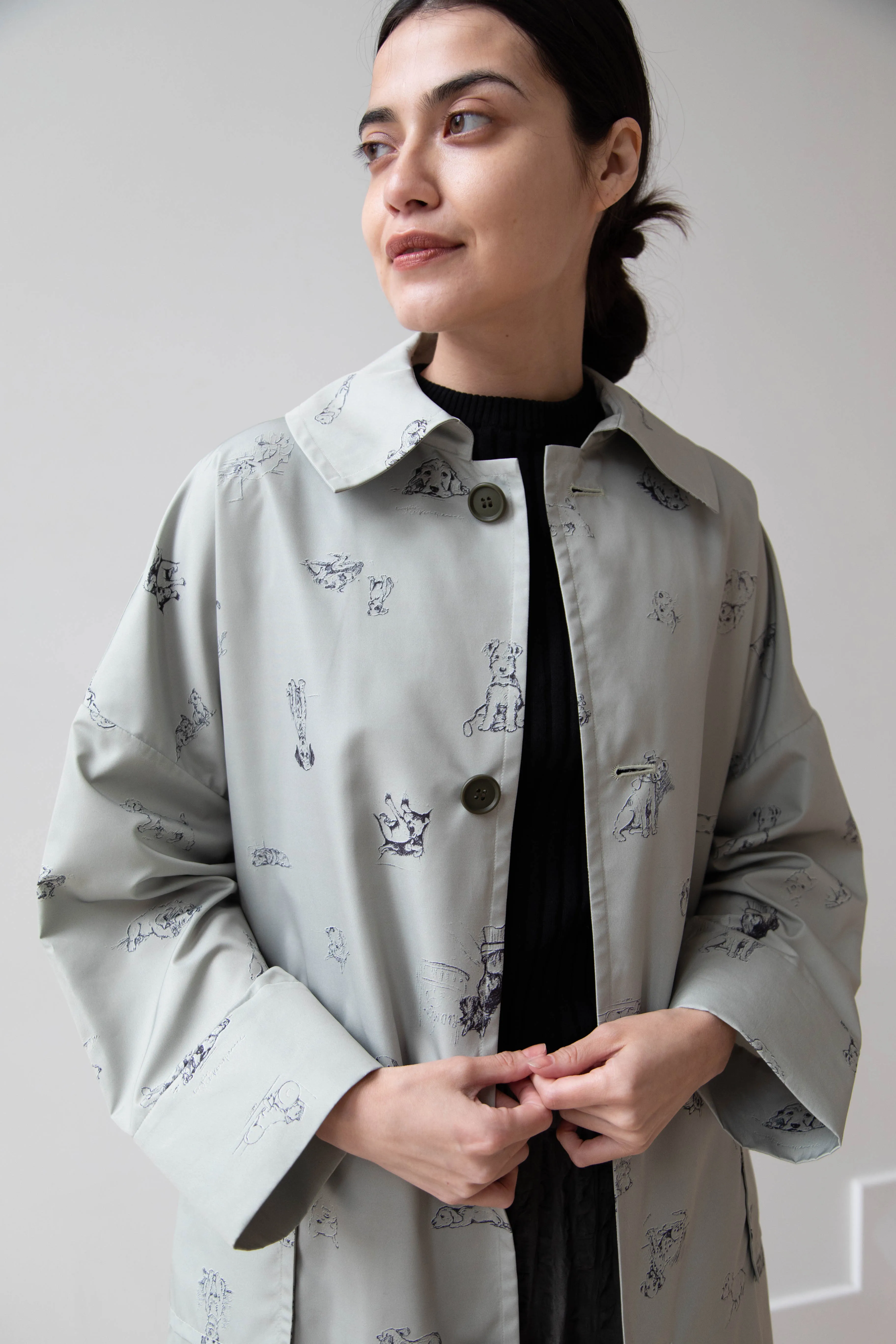 Old Man's Tailor | Sketchbook Umbrella Coat with Dogs
