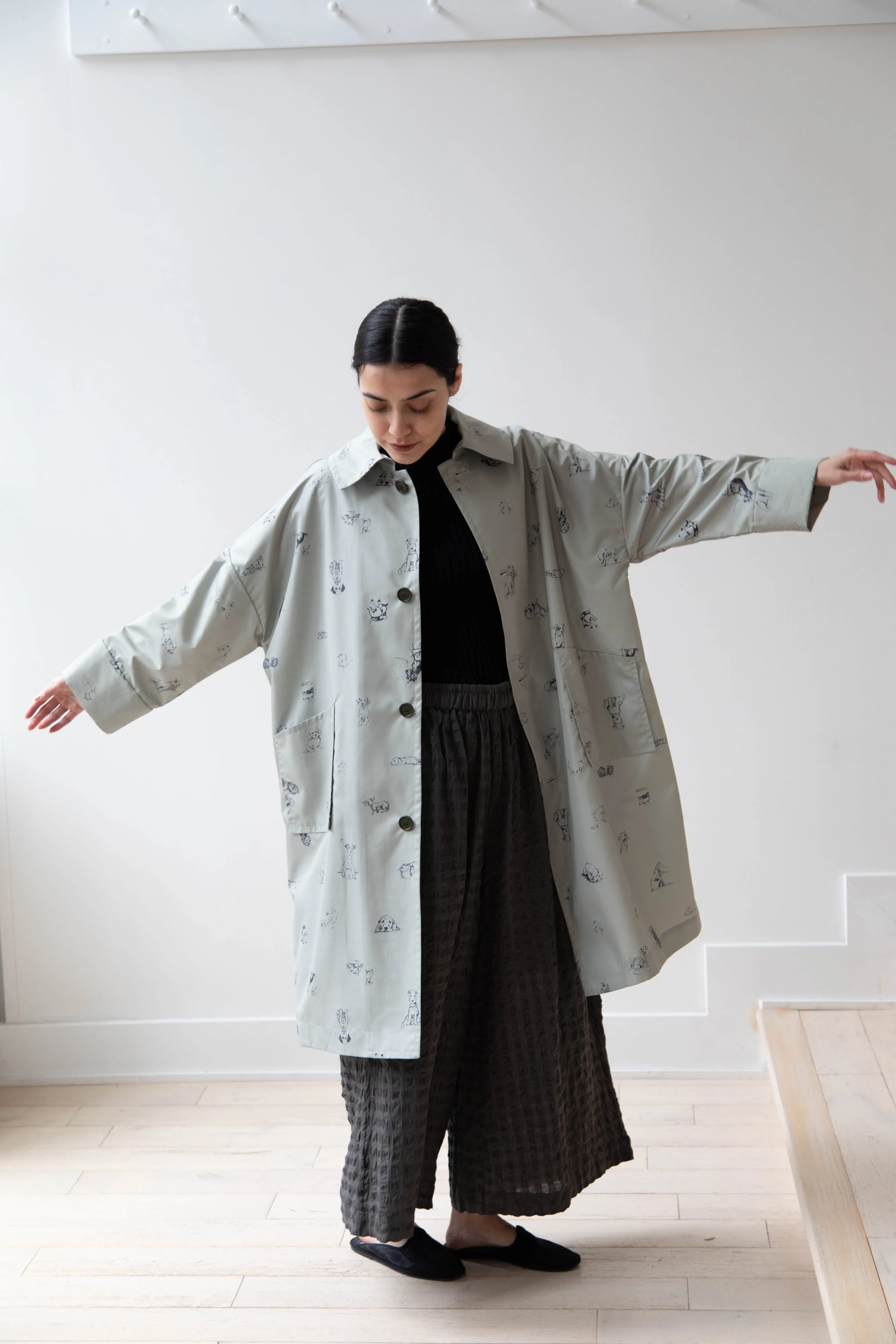 Old Man's Tailor | Sketchbook Umbrella Coat with Dogs
