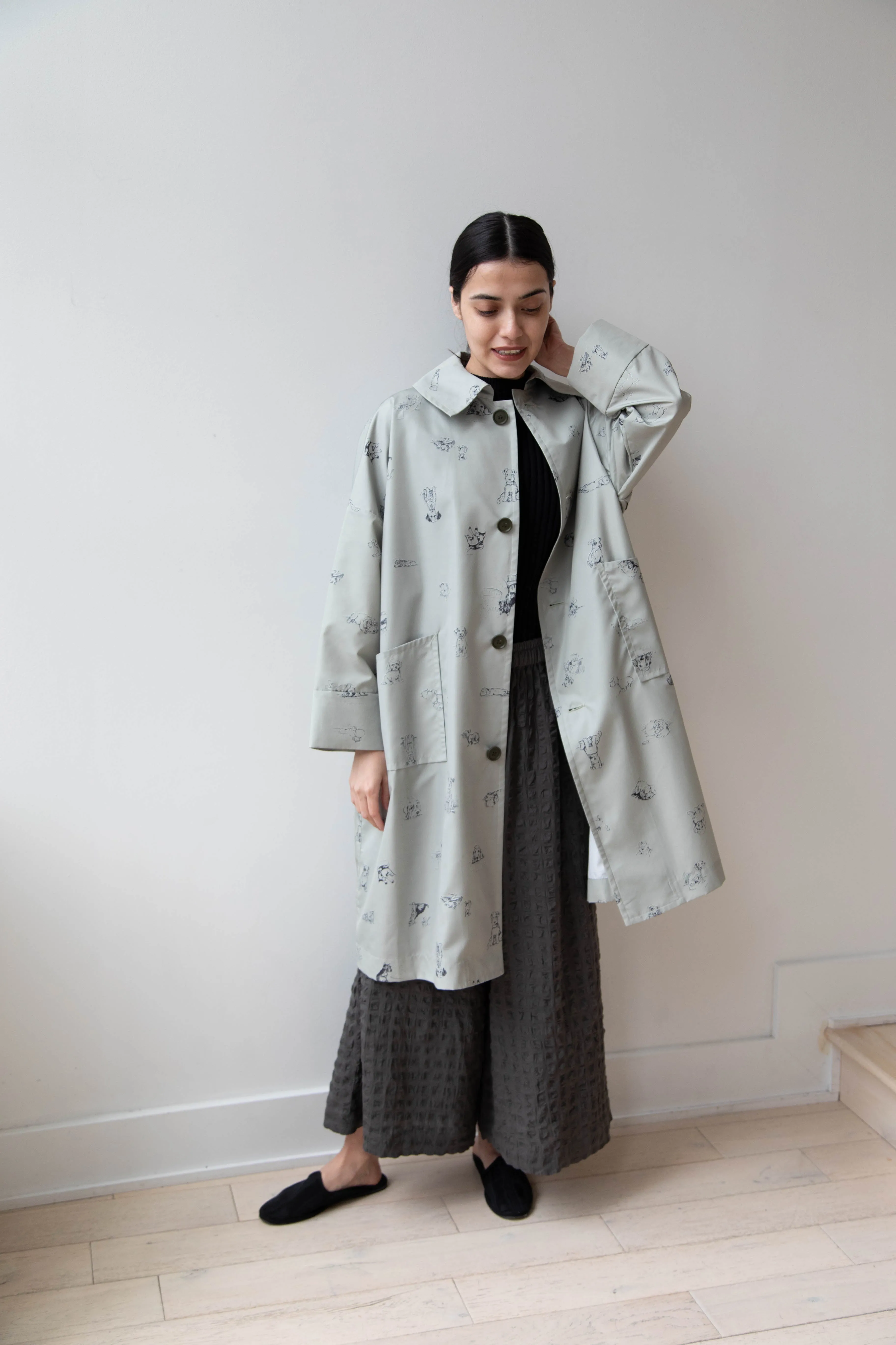 Old Man's Tailor | Sketchbook Umbrella Coat with Dogs