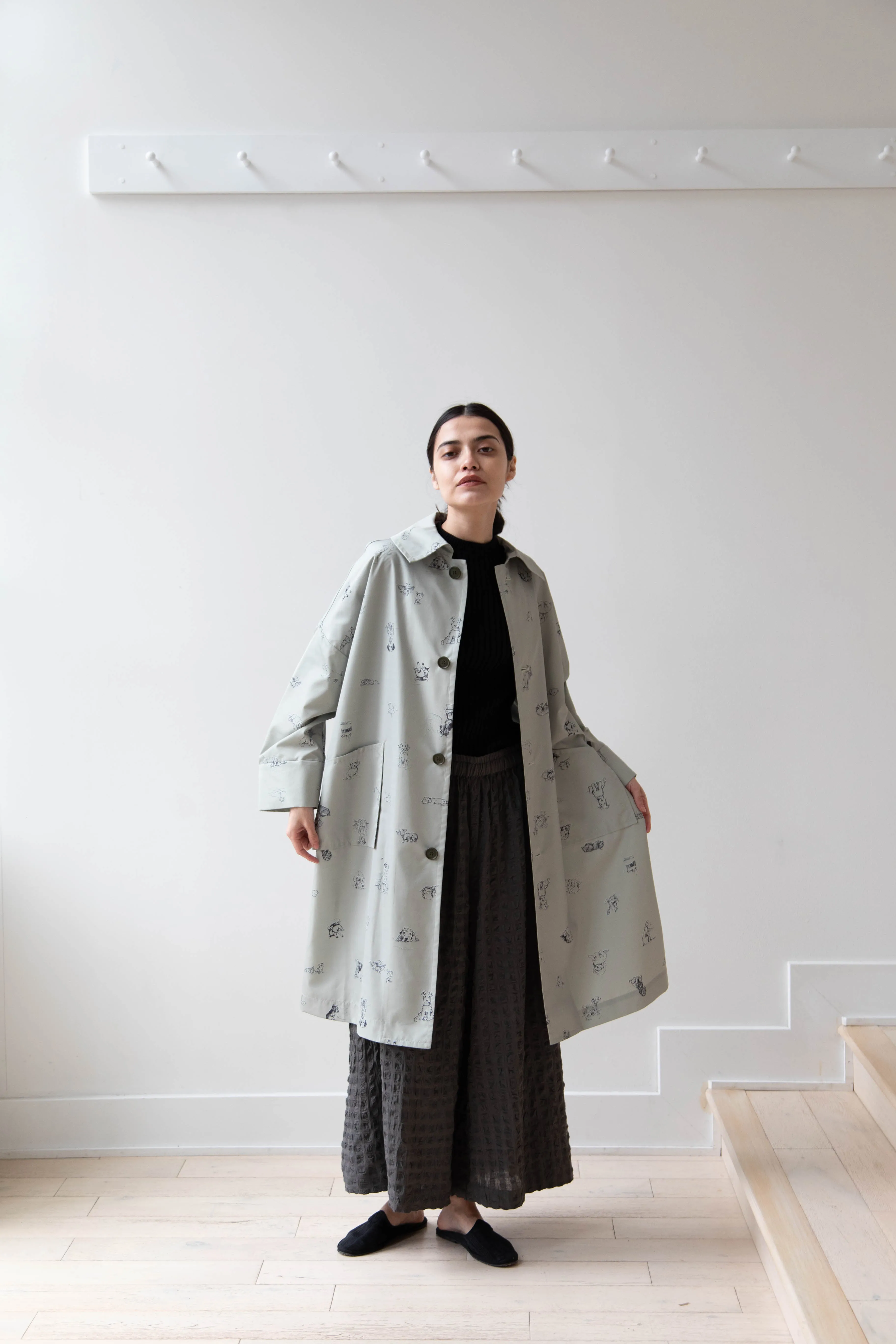 Old Man's Tailor | Sketchbook Umbrella Coat with Dogs