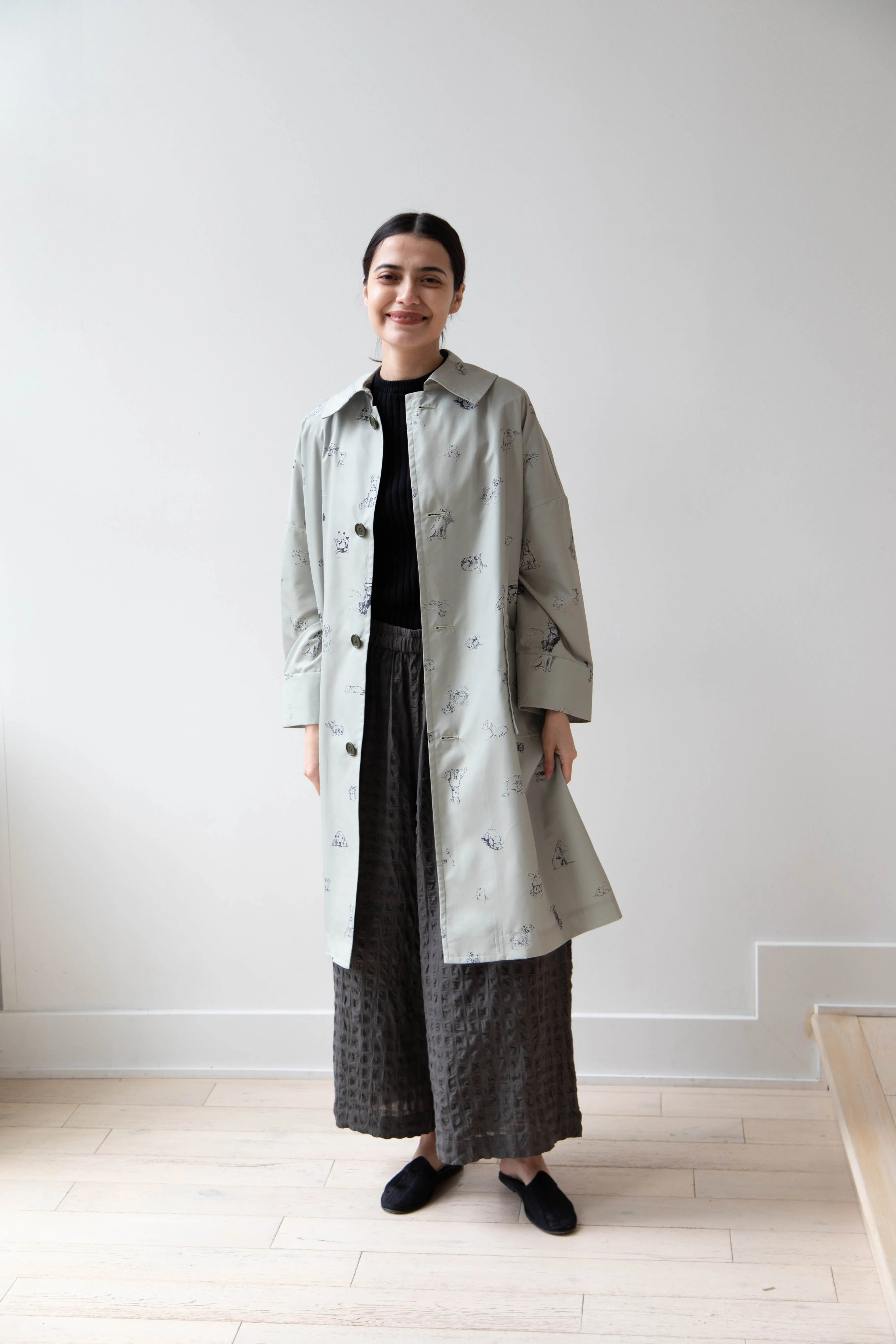 Old Man's Tailor | Sketchbook Umbrella Coat with Dogs