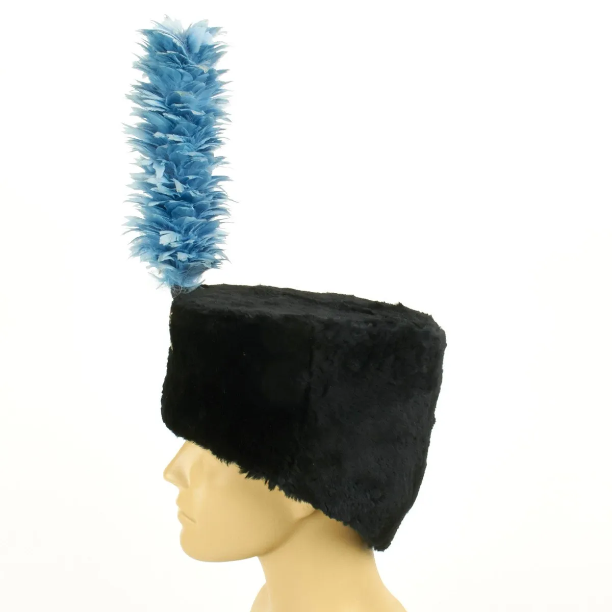Original British Royal Air Force (RAF) Fur Busby with Blue Feather Plume