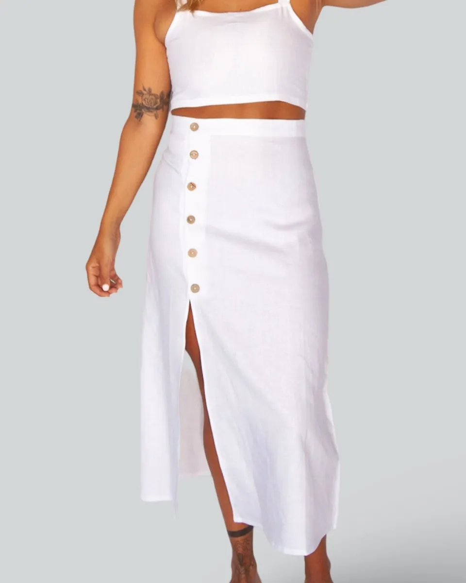 Ostuni - Italian Linen Midi Skirt - Mr. Linen Co