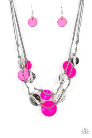 PAPARAZZI Barefoot Beaches - Pink NECKLACE