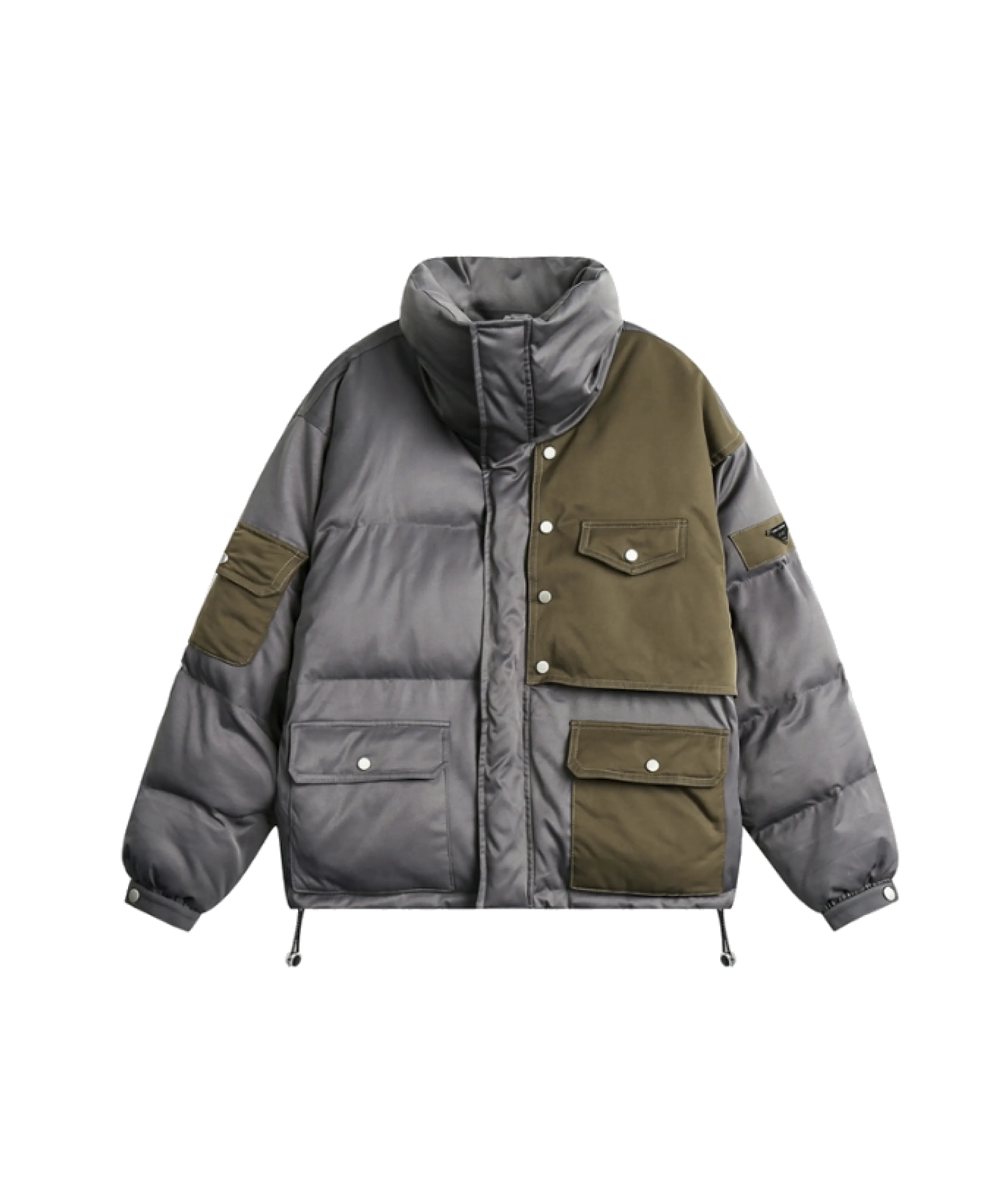 Patchwork Two Tone Down Coat
