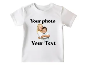Personalized Kids Shirt Gift Custom Text or Your Photo Boy Tee