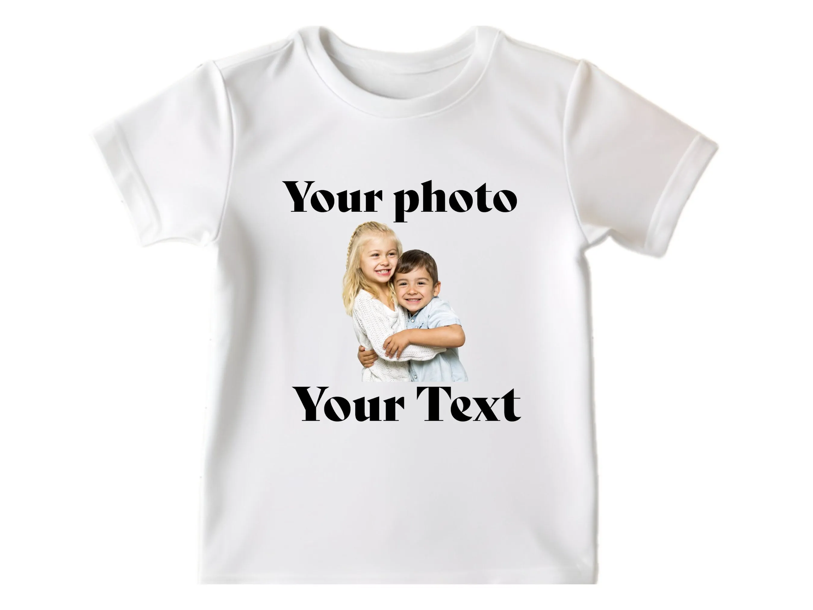 Personalized Kids Shirt Gift Custom Text or Your Photo Boy Tee
