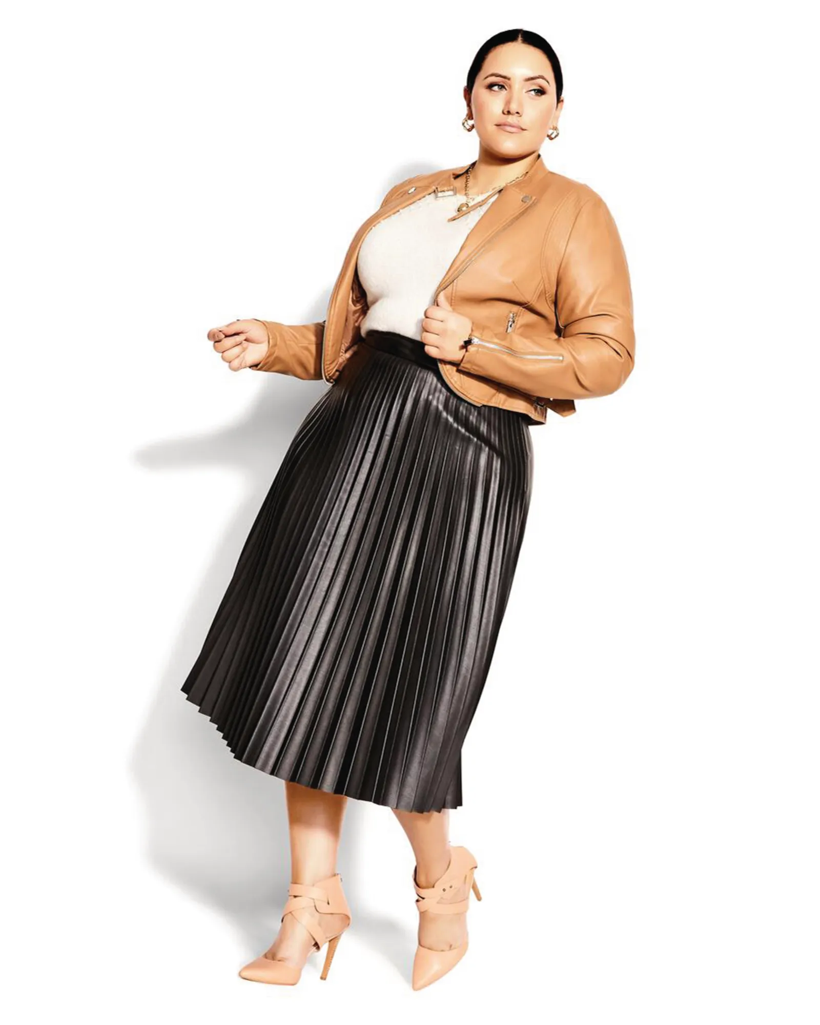 Pleated Nights Midi Skirt | Black