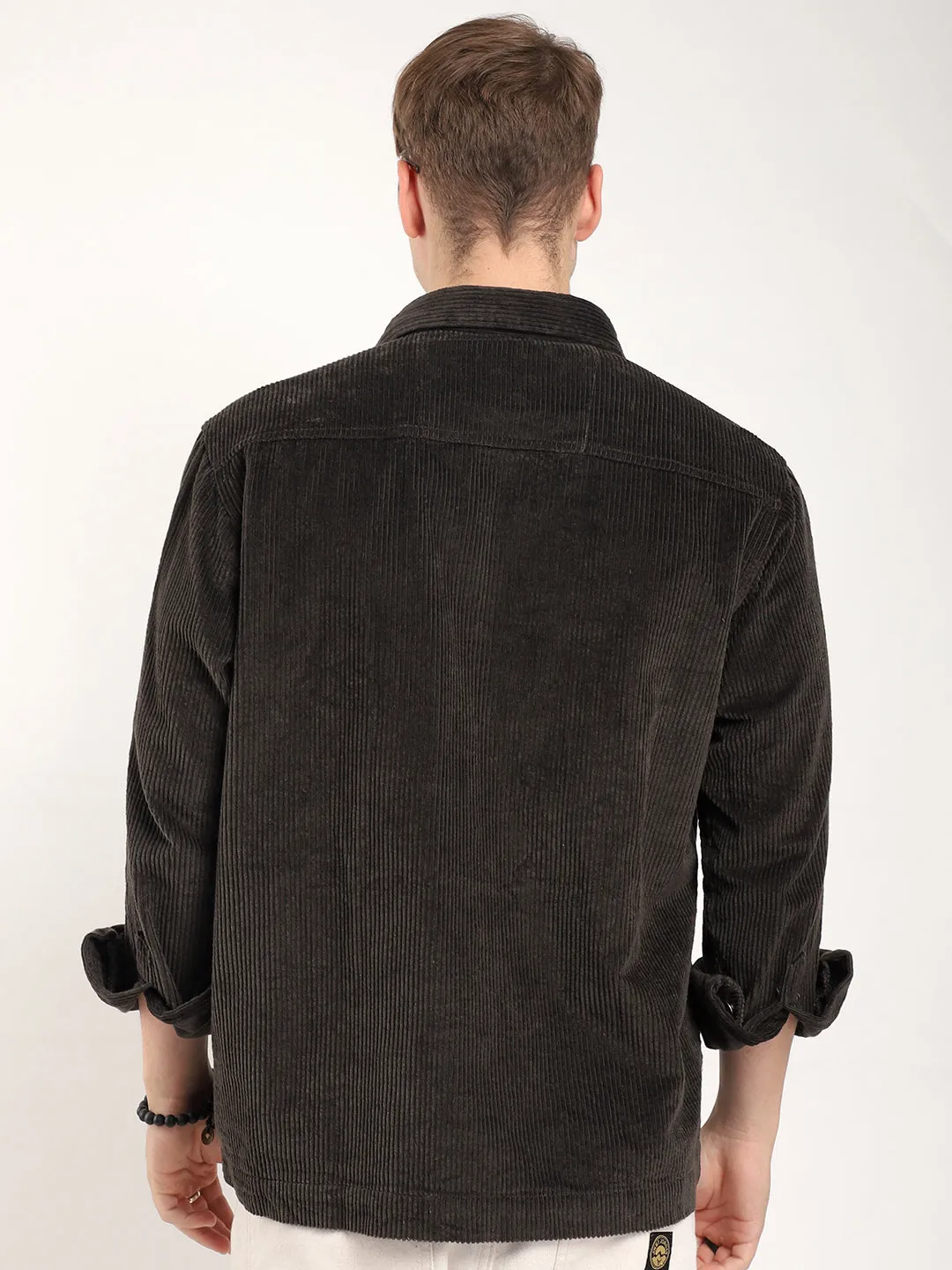 Prime Fit Corduroy Chocolate Shacket