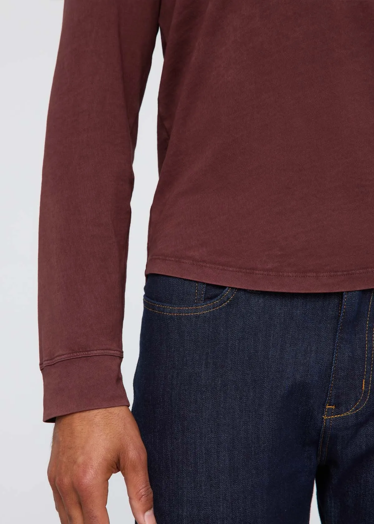 PurePima Vintage Henley - Washed Red Rock