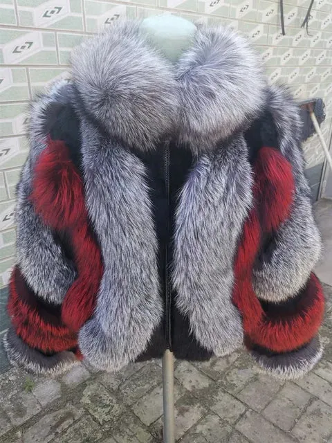 Real Red Fox Fur Jacket