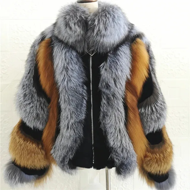 Real Red Fox Fur Jacket