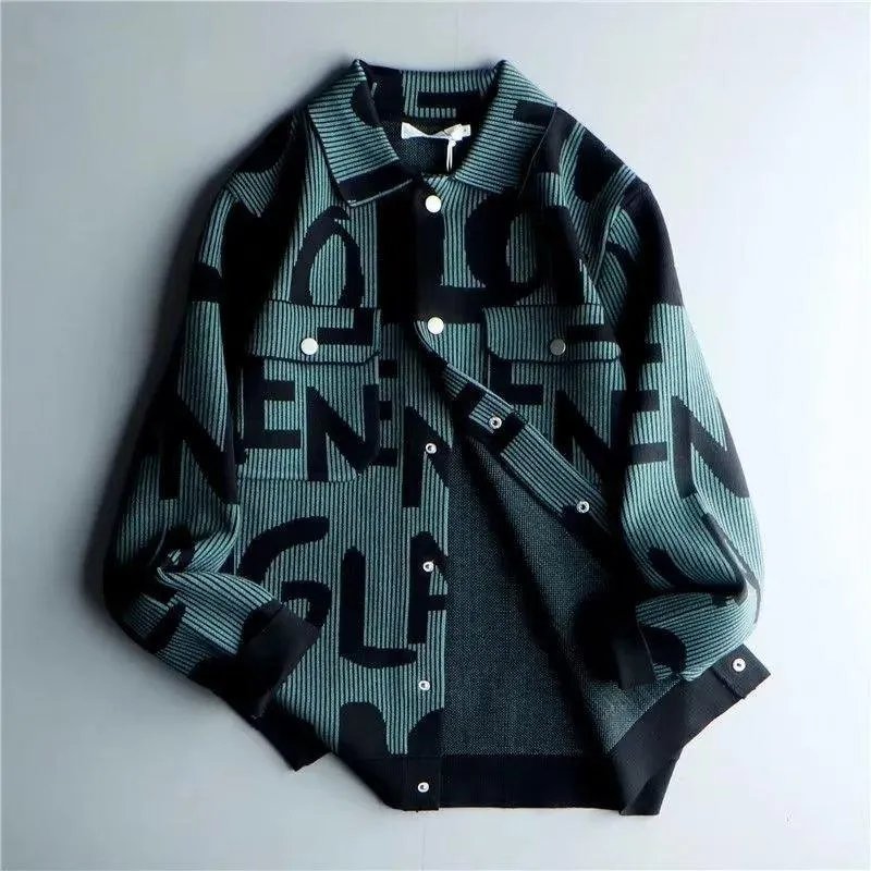 Retro Personalized Letter Casual Jacket