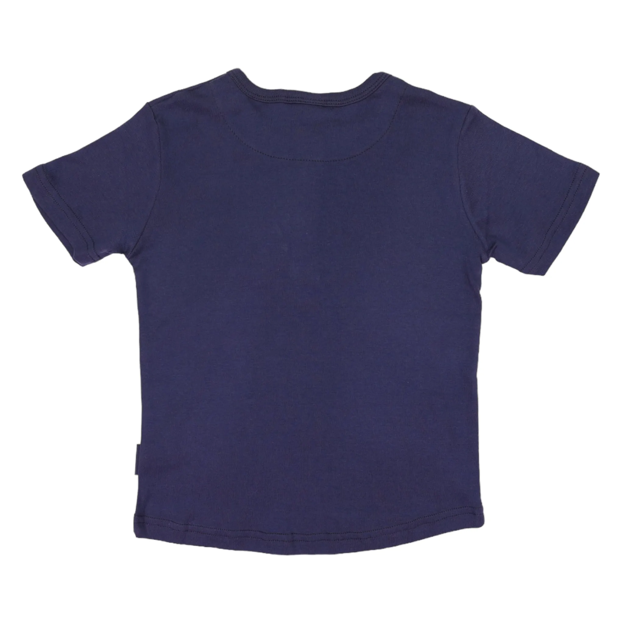 Short Sleeve Cotton Modal Henley Tee Navy