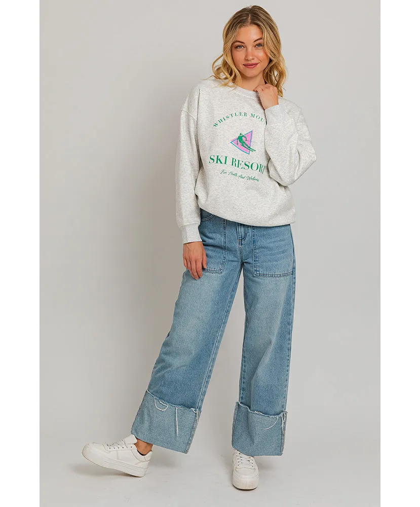 Ski Resort Fleece Sweatshirt
