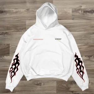 Street personality skull print long-sleeved hoodie