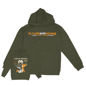 Stretch Arm Strong "Transmission Demolition" Army Hooded Sweatshirt