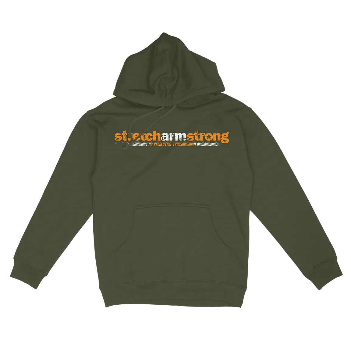 Stretch Arm Strong "Transmission Demolition" Army Hooded Sweatshirt