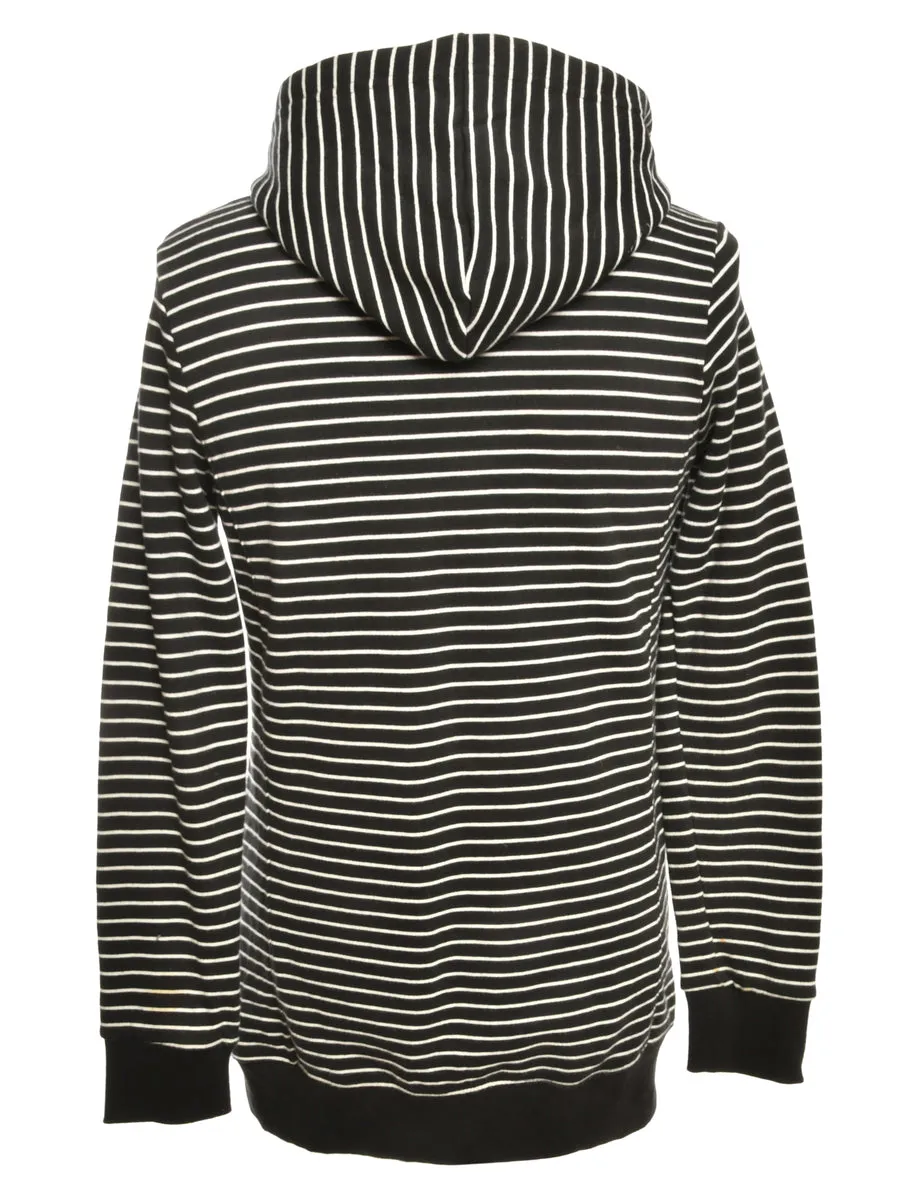 Striped Printed Hoodie - L