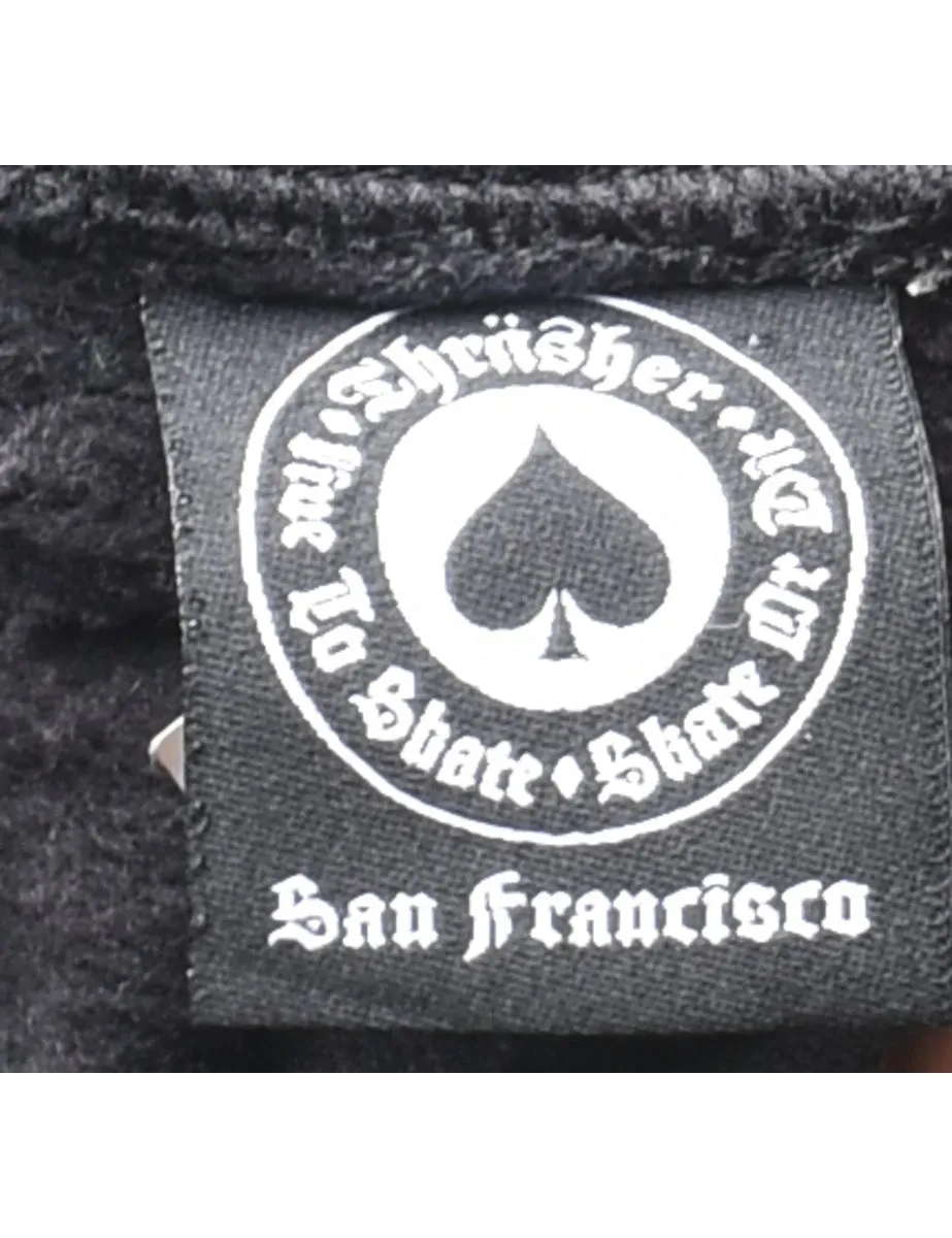 Thrasher Flame Design Printed Hoodie - S