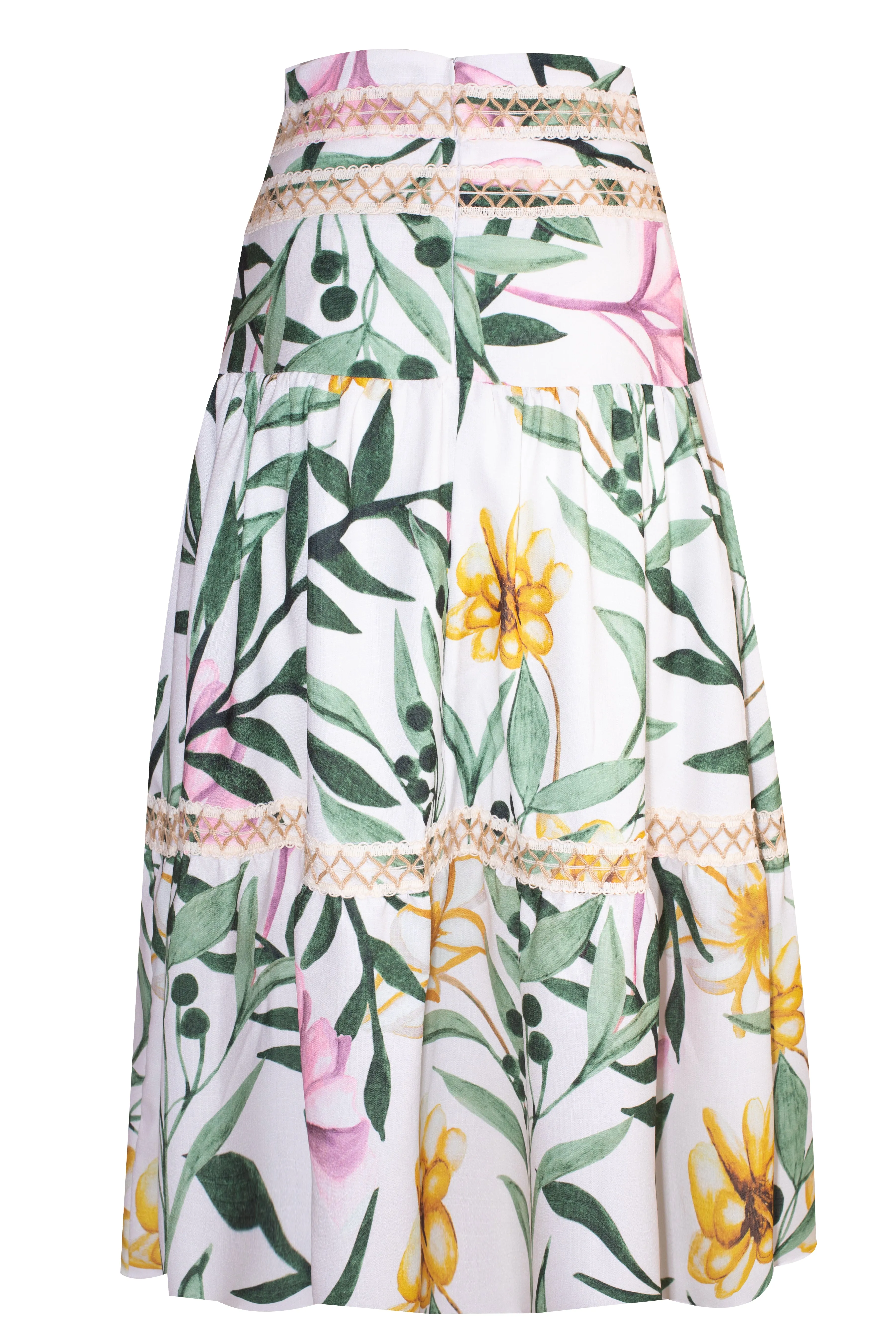 Trim Midi Skirt