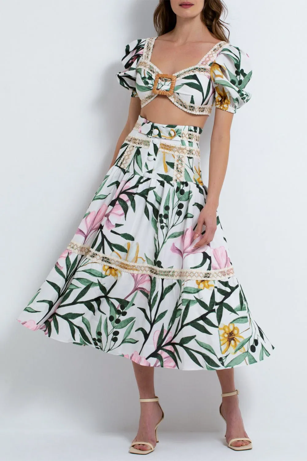Trim Midi Skirt