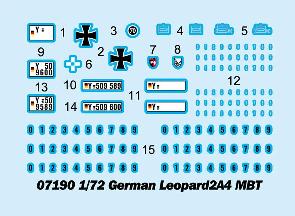 Trumpeter 07190 German Leopard 2A4 MBT 1/72 Model Kit