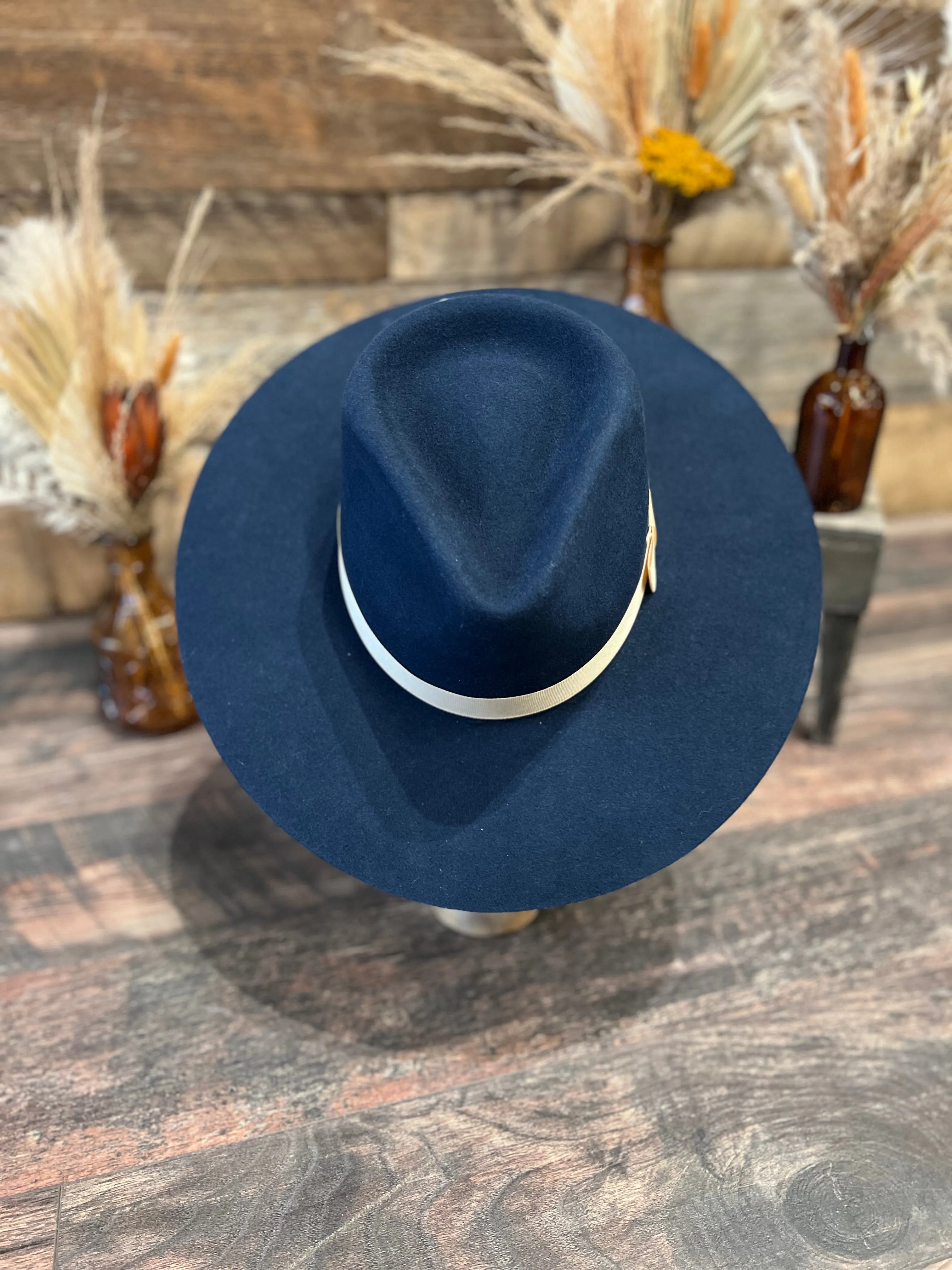 Twister Navy Pinch Front Hat